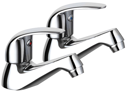 Pro C1 Bath Taps Chrome Pair