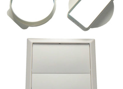 Primaflow PS Wall Outlet Gravity Flap - White Round