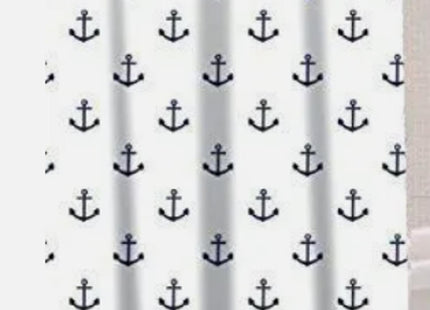 Sabichi Home Sabichi Anchor Peva Shower Curtain - 12 Hooks - 179586