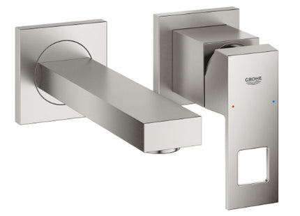 Grohe Eurocube 2H Wall/Mtd Basin Mixer Trim - Supersteel - 19895DC0