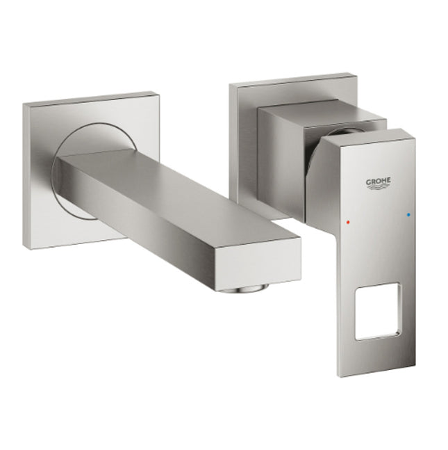 Grohe Eurocube 2H Wall/Mtd Basin Mixer Trim - Supersteel - 19895DC0