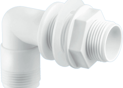 McAlpine FTC1AWH Bent Tank Connector with ¾" BSP Threaded Outlet