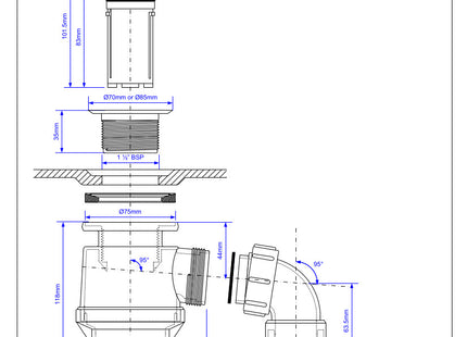 McAlpine STW2-R 50mm Seal Resealing Shower Trap