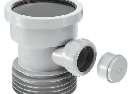 McAlpine DC1-GR-BO Grey 4"/110mm Drain Connector with Boss
