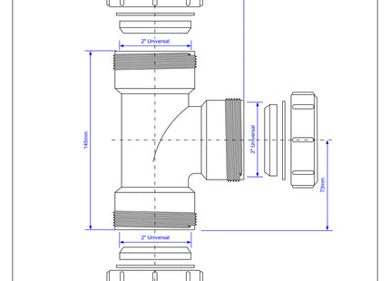 McAlpine V15M 2" Multifit Swept Tee