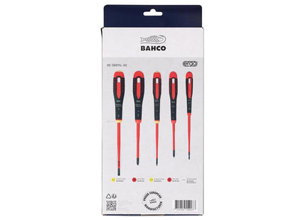 Bahco Xmas Be-9881Sl Ergo Slim Vde Insulated Screwdriver Set, 5 Piece