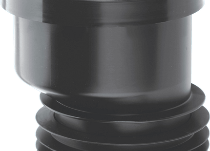 McAlpine DC1BL-OS Black 4"/110mm 14mm Offset Drain Connector