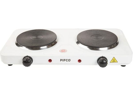 Pifco Twin Electric Hob 2000W Two 15cm Hotplates White 204776