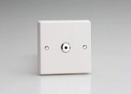 Varilight White 1-Gang 1-Way Remote Control/Touch Master Dimmer 1-Gang 1-Way Remote Control/Touch Master LED Dimmer 1 x 0-100W (1-10 LEDs)