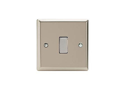 Varilight XN7D Rocker Switches Satin 1-Gang Chrome