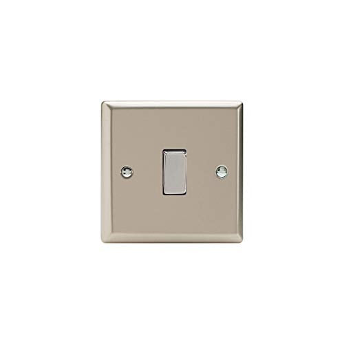 Varilight XN7D Rocker Switches Satin 1-Gang Chrome