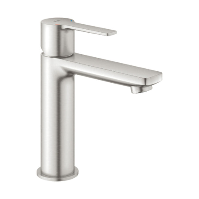 Grohe Lineare Mono Basin Mixer - Smooth Body, Click Waste, Supersteel