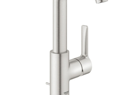 Grohe Lineare Mono Basin Mixer - Large, Supersteel - 23296DC1