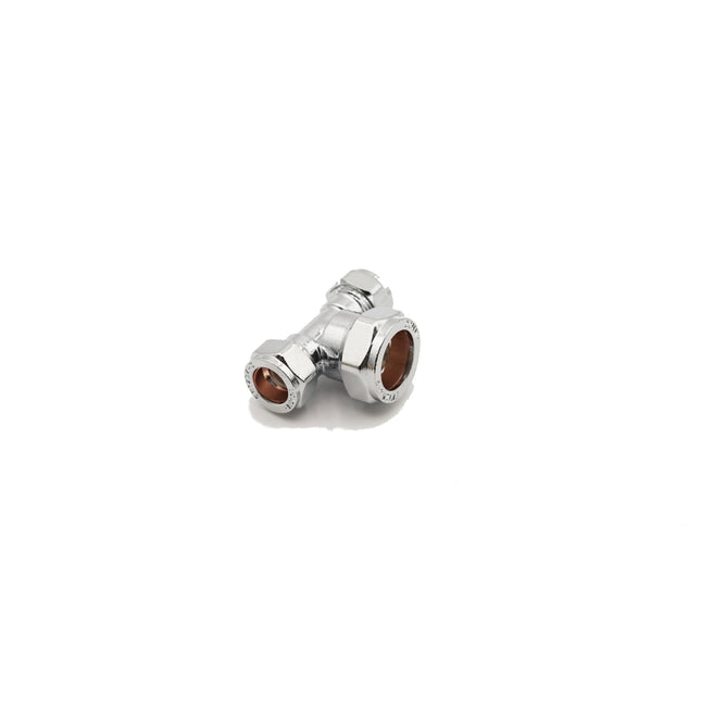 Prima Plus Chrome Compression Reduced Tee 15 x 15 x 22mm