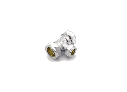 Prima Plus Chrome Compression Reduced Tee 22 x 22 x 15mm