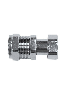 Prima Plus Chrome Compression Straight Tap Connector 22mm x 3/4" (Pack of 10)