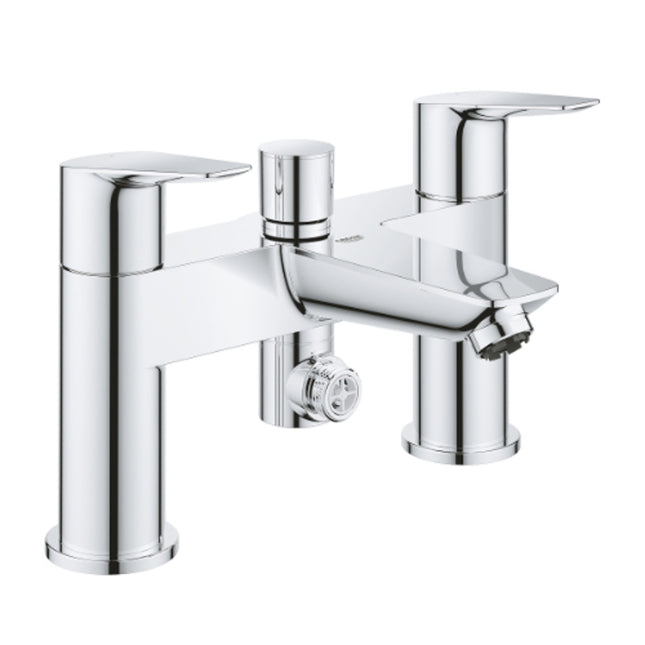 Bauedge Deck 2H Bath Shower Mixer Chrome - 25217001 - Stylish and Functional