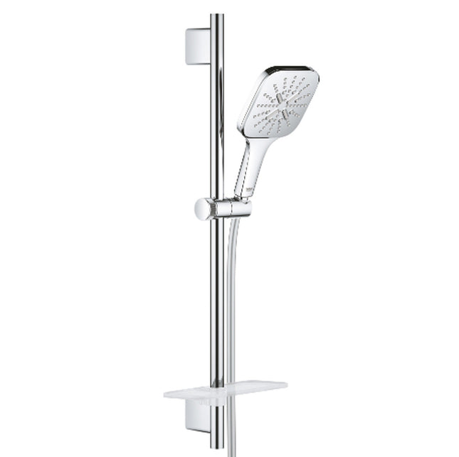 Grohe Rainshower Smartactive Cube Rail Set W/ 130mm Head - Chrome Finish