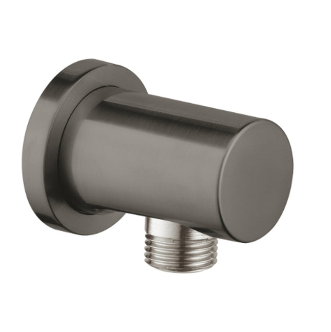 Grohe Rainshower Wall Outlet Round Brushed Hard Graphite - 27057AL0 - Ideal for Showers