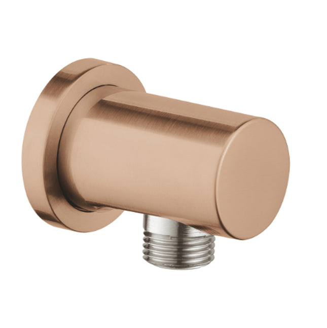 Grohe Rainshower Wall Outlet Round Brushed Warm Sunset - 27057DL0 - Ideal for Showers