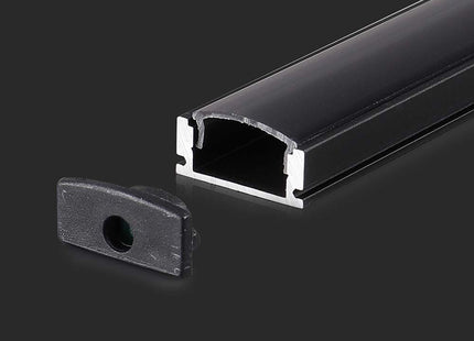 V-Tac Lumi Vt-8113 Mounting Kit With Diffuser For Led Strip 2000X17.4X7mm Black