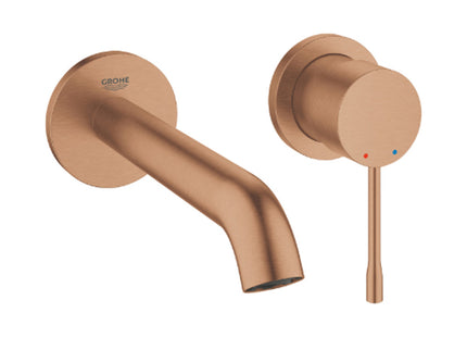 Grohe 2H Wall/Mtd Bas Mixr Trim Brushed Warm - 29192DL1 - Stylish Basin Mixer