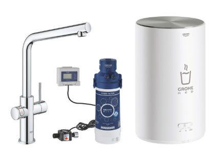 Grohe Red II Duo L-Shaped 3Ltr Boiler Cap Chrome - 30341001 - Instant Hot Water Solution