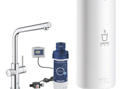 Grohe Red II Duo L-Spout 5.5Ltr Boiler Cap Chrome - 30340001 - Perfect for Instant Hot Water