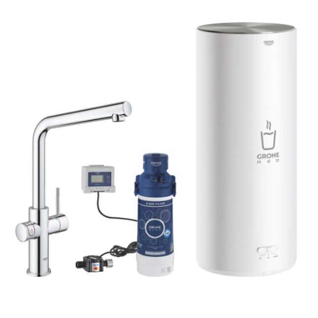 Grohe Red II Duo L-Spout 5.5Ltr Boiler Cap Chrome - 30340001 - Perfect for Instant Hot Water