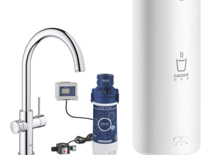 Grohe Red II Duo C-Spout 5.5Ltr Boiler Cap Chrome - 30328001 - Perfect for Instant Hot Water
