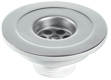 McAlpine BSW45P 1½" Centre Pin Sink Waste: 113mm Stainless Steel Flange: Reducer Waste with Plug