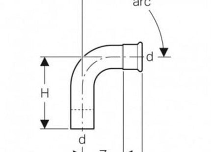 Geberit Mapress Copper Bend 90° 15mm - Plumbing - 60302