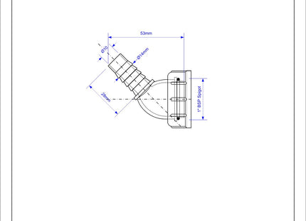 McAlpine 14mm OD Washng Machine Aaptor x 1" BSP