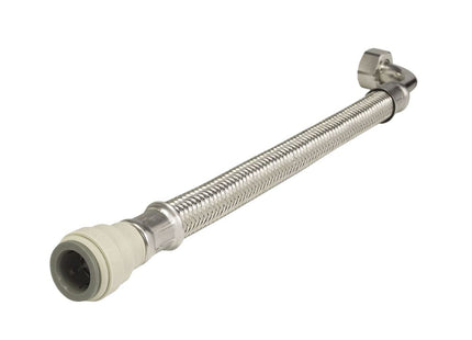 John Guest Speedfit Braided Hose 300mm 15mm x 1/2" Elbow (Pack of 1) FLX36