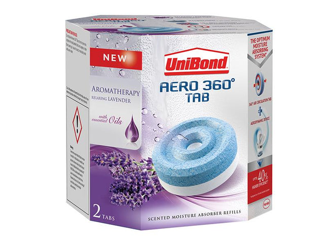 Aero 360 Moisture Absorber Aromatherapy Lavender Refills (Pack Of 4 Tabs)