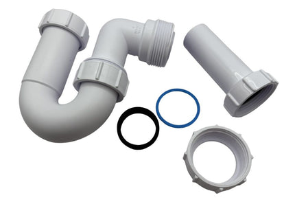McAlpine ASA10-FS 75mm Water Seal Adjustable Inlet Tubular Swivel 'P' Trap, Universal Outlet Fixed Stalk