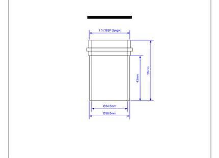 McAlpine T7 1½" Pushfit Overflow Adaptor