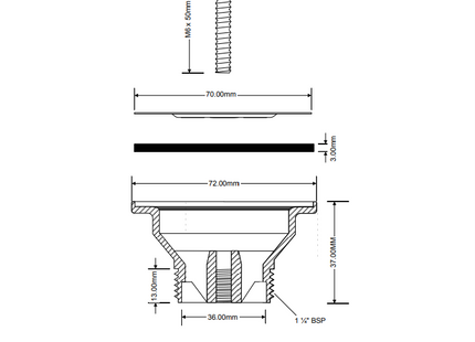 McAlpine BSW9P-F 1¼" Shower Waste