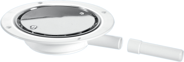 McAlpine USG1SS Untrapped Gully, Clamp Ring and Cover Plate, 22mm Horizontal Plain Outlet for use with pumped waste
