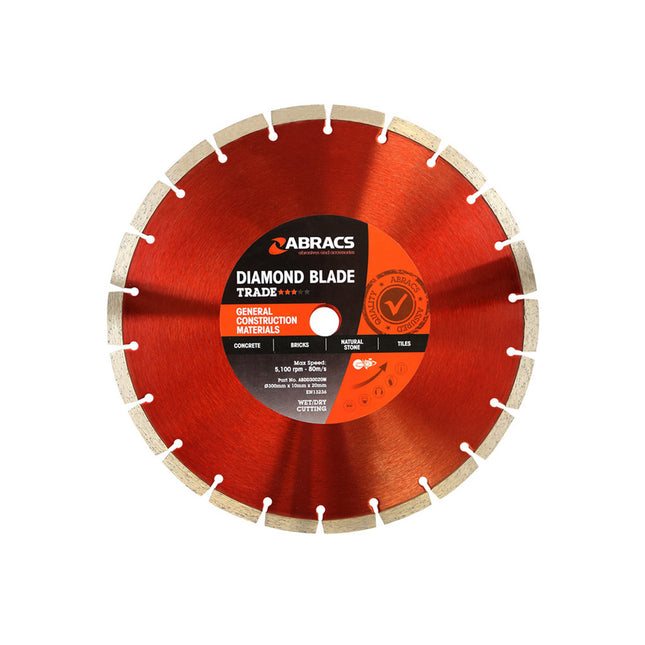 Abracs Diamond Blade Trade 300 x 10 x 20mm - ABABDD30020M