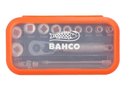 Bahco 1/4in Drive Socket Set, 13 Piece - SBS13MC10.5