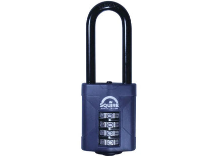 Henry Squire Cp50/2.5 Combination Padlock 4-Wheel 50Mm Extra Long Shackle 63.5Mm