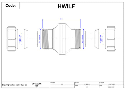 McAlpine HWILF 1" In-Line Screened/Filter Pipe Coupling