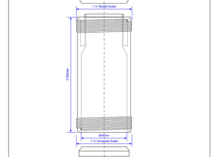 McAlpine MT18E 1½" Multifit Adjustable Straight Connector