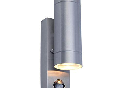 Lutec Rado up/Down Wall Light PIR Silver ST5108T