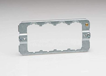 Varilight Z3PGRID4 Grid Mounting Yoke 4 Gang, White, 60x129x14mm