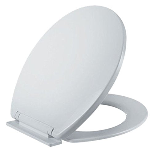 Sabichi Bathroom Classic White Plastic Slow Close WC Toilet Easy Fit Seat 167255, 45.5 x 37.5 x 6.1 cm