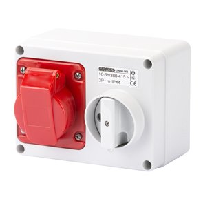 GEWISS 66008 CEE 3P+T 16 A Interblocked Socket