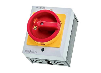 TimeGuard Isolator Weathersafe Rotary Isolator Switch Ð 4 Pole 20A