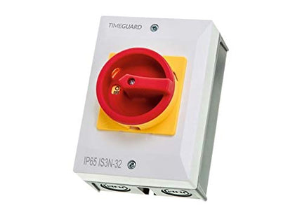 TimeGuard Isolator  Weathersafe Rotary Isolator Switch Ð 3 Pole 32A